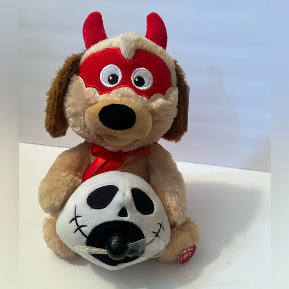 Spooky Village LED Halloween Dog Sings Monster Mash Lights Up TESTED NWT